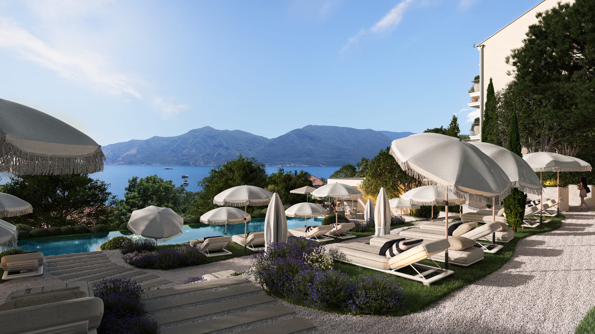 Nov dvosoban stan u okviru rezidencijalnog kompleksa sa bazenom, Kotor, Orahovac