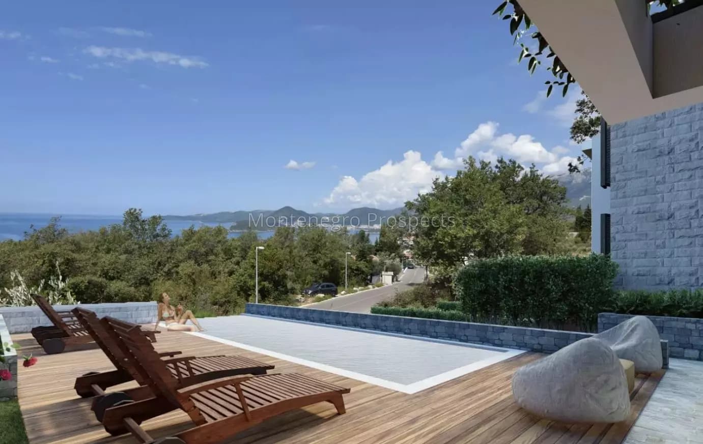 Stambeni kompleks od 9 taunhausa u Blizikućama, Budvanska rivijera